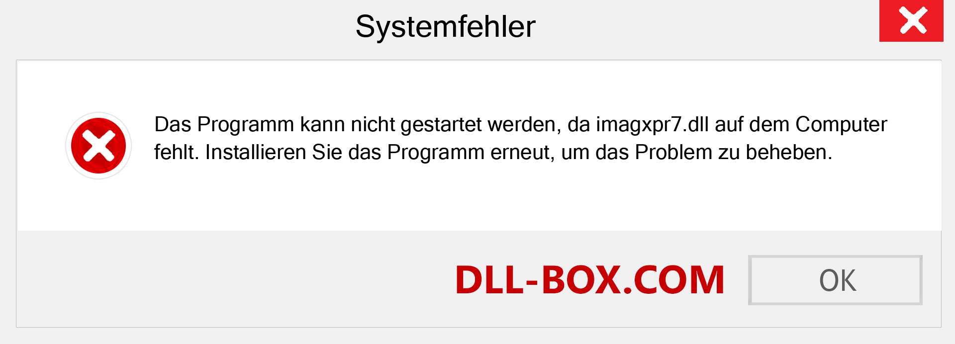 imagxpr7.dll-Datei fehlt?. Download für Windows 7, 8, 10 - Fix imagxpr7 dll Missing Error unter Windows, Fotos, Bildern